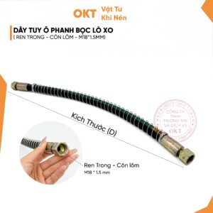 Dây Tuy Ô Hơi Bọc Lò Xo ( Côn Lồi- Ren Trong)