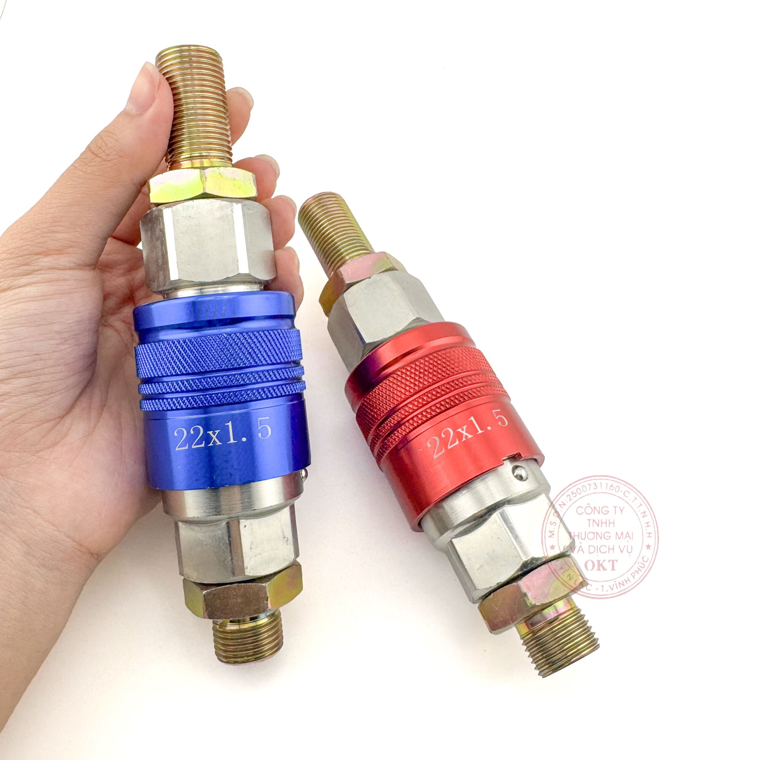 khớp nối mooc xanh đỏ inox (3)