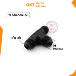 Tê thép Đen-Nối Thủy Lực 3 Đầu Ren Ngoài Côn Lồi