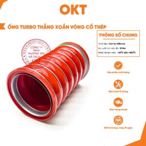 Ống Turbo Thẳng Xoắn vòng cổ thép Ø90 – Ống Silicon Chịu Nhiệt Cao Cho Động Cơ Ô Tô, Máy Móc Công Nghiệp