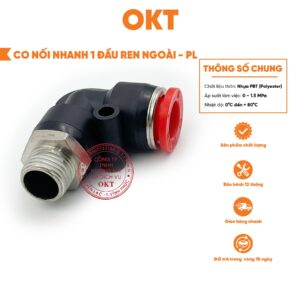 [Cao Cấp-OKT] Combo 5 Co Nối 1 Đầu Ren Ngoài PL-(Đỏ)