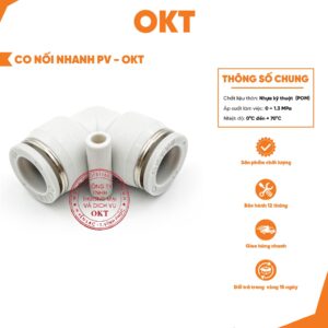 [ THƯƠNG HIỆU OKT ] Combo 10 Cái. Co Nối Nhanh PV-  (Trắng)