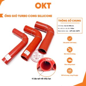 Ống Gió Turbo Cong Silicon Chịu Nhiệt Có Lò Xo Thép – Ống Gió Tăng Áp Nối Intercooler Cho Xe Tải, Máy Công Trình
