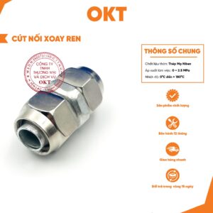 |Combo 5 Cái |  Cút Nối Xoay Ren. Nối Khí Nén