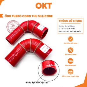Ống Turbo Cong Thu Lệch 2 Đầu Dài 15cm x 20cm – Ống Nối Chữ L Chịu Nhiệt Cao Cho Ô Tô, Xe Tải, Máy Công Nghiệp