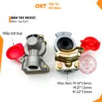 Bộ 2 Bàn Tay Nối Hơi Mooc – Bàn Tay Ếch Gồm Bàn Tay Đỏ & Vàng Chất Liệu Gang Hợp Kim Thép Kích Thước Ren M21x1.5mm M22x1.5mm An Toàn Hệ Thống Phanh Hơi