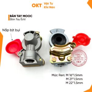 Bộ 2 Bàn Tay Nối Hơi Mooc – Bàn Tay Ếch Gồm Bàn Tay Đỏ & Vàng Chất Liệu Gang Hợp Kim Thép Kích Thước Ren M21x1.5mm M22x1.5mm An Toàn Hệ Thống Phanh Hơi