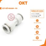 |Combo 10 | Đầu Cút Nối Nhanh PU (Trắng). Nối Nhanh Khí Nén, Phun Sương…