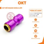 |Combo 5 Cái| Cút Nối Nhanh Khóa 2 Lớp Chống Bung (Cút Màu). Nối Khí Nén