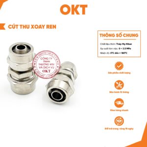 | Combo 5 Cái | Cút Thu Xoay Ren. Nối Thu – Nối Giảm Khí Nén