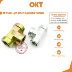 | Combo 5 Cái | Tê Thép Mạ Kẽm – Tê Thủy Lực Nối 3 Đầu Ren Trong
