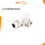 |Combo 10 Cái| Co Nối 1 Đầu Ren Ngoài PL (Trắng). Nối Khí Nén, Phun Sương