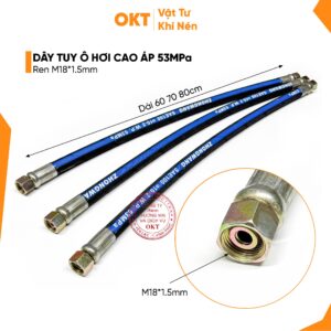 Dây Tuy Ô Hơi Cao Áp 53MPa M18 x 15mm ZHONGWANG – Dây Dẫn Khí Thủy Lực, Chịu Áp Suất Cao