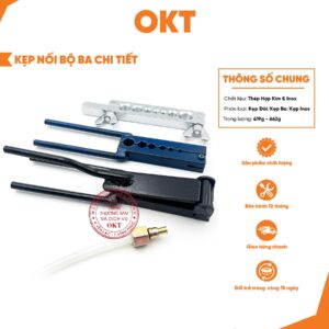 Kẹp Nối Ống Khí Nén. Kẹp Ép Đầu Ống. Kẹp Nối Bộ 3 Chi Tiết
