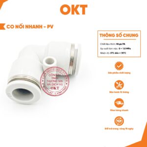 |Combo 10 Cái | Co Nối Nhanh PV-Trắng Chất Liệu Nhựa Cao Cấp Dễ Lắp Đặt Và Chống Ăn Mòn