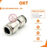 |Combo 5 Cái | Cút nối nhanh inox IPU – Nối Khí Nén. Kích Thước Từ Ø4 – Ø14mm