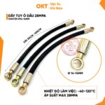 Tuy Ô Dầu Khuyên 14mm Chịu Áp 28 MPA Dây Tuy Ô Dầu Lõi Thép 2 Lớp Khuyến Ø 12-Ø 14MM Dài 30cm-100cm Nhiệt Độ Làm Việc -40-120°C