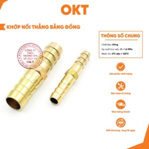 | Combo 10| Khớp Nối Thẳng Bằng Đồng (Nối Trong) – Đầu Nối Ống Hơi, Ống Dẫn Khí Nén, Ống Dầu, Ống Nước