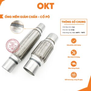Ống Mềm Giảm Chấn – Cổ Pô. Ống Xả Mềm Động Cơ. Cổ Xả Mềm OKT 4 Lớp Cao Cấp