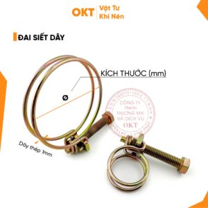 | Combo 25| Đai Siết Dây Kẹp Cố Định Ống Hơi, Ống Nước, Ống Cao Su – Đủ Size Từ Ø12 – Ø130mm