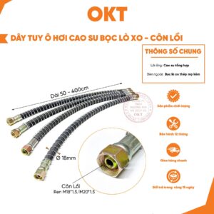 Dây Tuy Ô Hơi Cao Su Bọc Lò Xo Chiụ Áp Cao. Côn Lồi