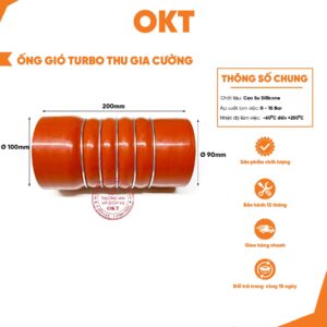 Ống Turbo Thu -Gia Cường Chịu Nhiệt Có Lò Xo Thép Gia Cường- Ống Gió Tăng Áp Cho Xe Tải, Xe Công Trình, Máy Nén Khí