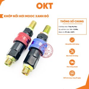 Bộ 2 Cái Khớp Nối Mooc Xanh – Đỏ. Khớp Nối Đường Hơi Mooc Xe Đầu Kéo Ren M 18*1.5mm