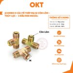 |Combo 5 Cái | Tê Thép Mạ Si – Thủy Lực –  3 Đầu Ren Ngoài