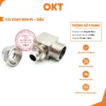 |Combo 5 Cái | Co Nối Xoay Ren PL (Dầu). Nối Ống Dầu. Kích Thước Từ Ø6 – Ø12mm