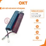 | Hàng Xịn| Bộ (2 Dây) hơi Mooc Nhựa PA12, Dây hơi Rơ Móc Chịu Áp Cao 32 Bar (Kẻ Ngang)