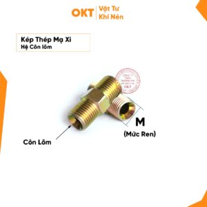 |Combo 10 Cái| Kép Thép Mạ Xi- Nối Thủy Lực 2 Đầu Ren Ngoài