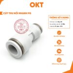 |Combo 10 Cái | Cút Thu – Măng sông – PG Trắng. Nối Nhanh 2 Đầu Lệch Dùng Cho Hệ Thống Khí Nén, Phun Sương…