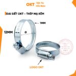 | Combo 25 cái| Đai Siết OKT W1 Thép Mạ Kẽm Bản 12mm – Siết Ống, Cổ Dê, Đai Kẹp Dây – Nhiều Kích Thước