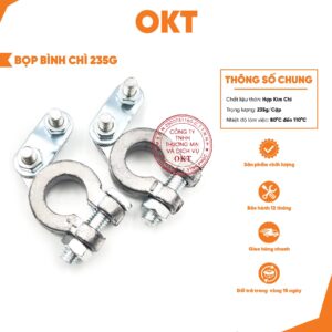 Bọp Bình Chì 235g Cực Âm Cực Dương – Đầu Kẹp Dây Bình Điện Ô Tô, Xe Tải, Xe Nâng | OKT