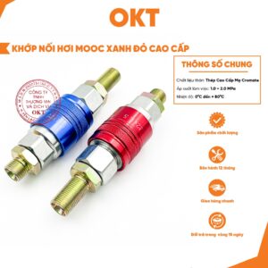Bộ (2 Khớp) Nối Mooc Xanh Đỏ Cao Cấp. Khớp Nối Hơi Xe Đầu Kéo M 18*1.5mm