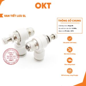 | Combo 10 Cái | Van Tiết Lưu SL- Điều Chỉnh Áp Đường Khí Nén Xi Lanh