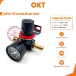 Đồng Hồ Chỉnh Áp AR-2000 – Bộ Điều Áp Khí Nén 0.1–1.0 MPa – Điều Chỉnh Áp Suất Cho Máy Nén Khí