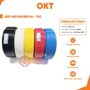 |Giá Theo Mét| Dây Hơi Khí Nén PA – TKC. Màu Đen – Chịu Áp Cao. Đủ Kích Thước Từ Ø4 – Ø18mm