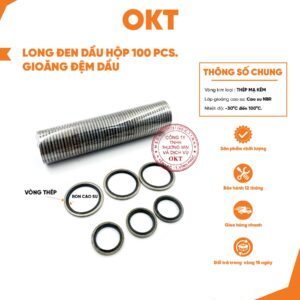 Long Đen Dầu Hộp 100 PCS. Gioăng Đệm Dầu