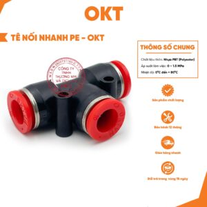 [Cao Cấp-OKT] Combo 5 Tê Nối Nhanh PE – (Đỏ)
