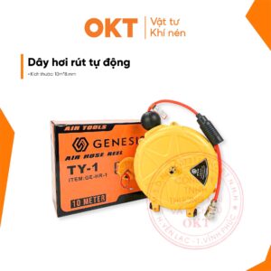 Cuộn dây hơi tự rút 10m Genesis dùng cho các đại lý sửa xe, rửa xe